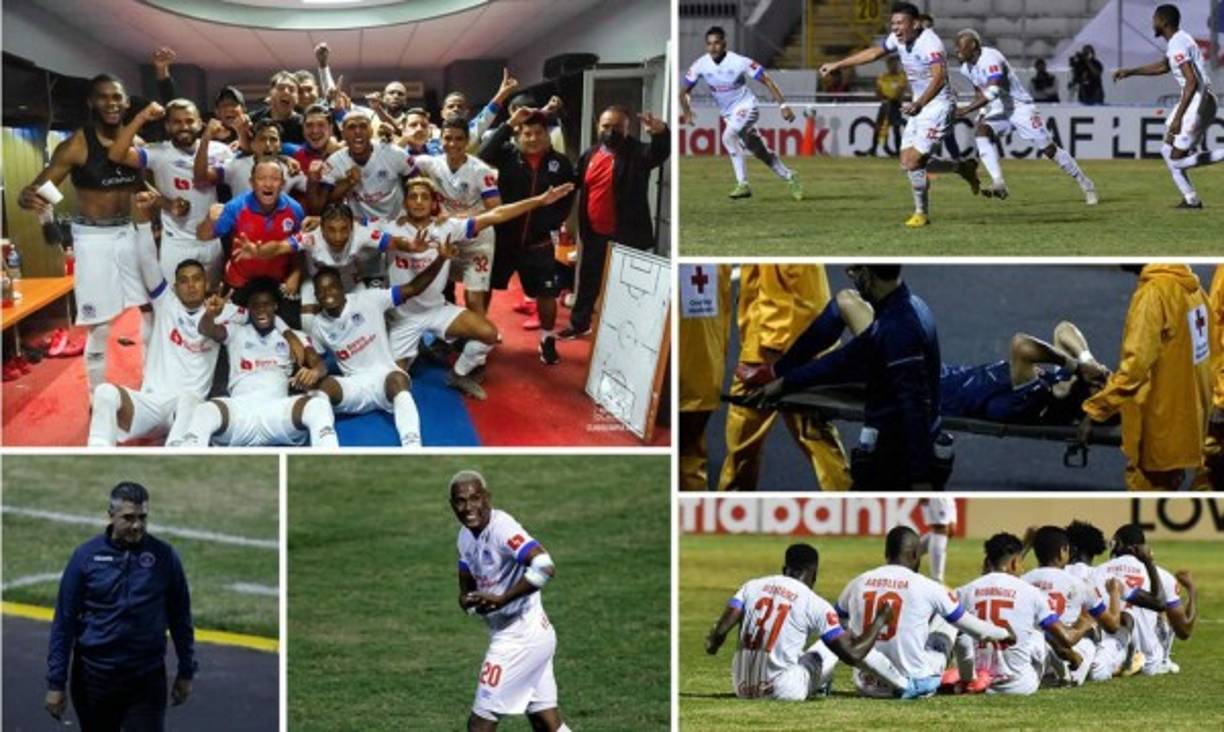 Las imágenes que dejó la clasificación del Olimpia a las semifinales de la Liga Concacaf tras vencer (2-0) al Motagua en el estadio Nacional.