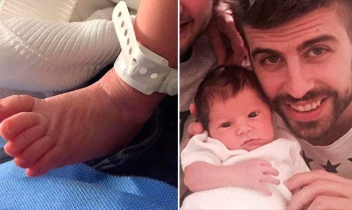 Sasha en su primera foto con su padre.