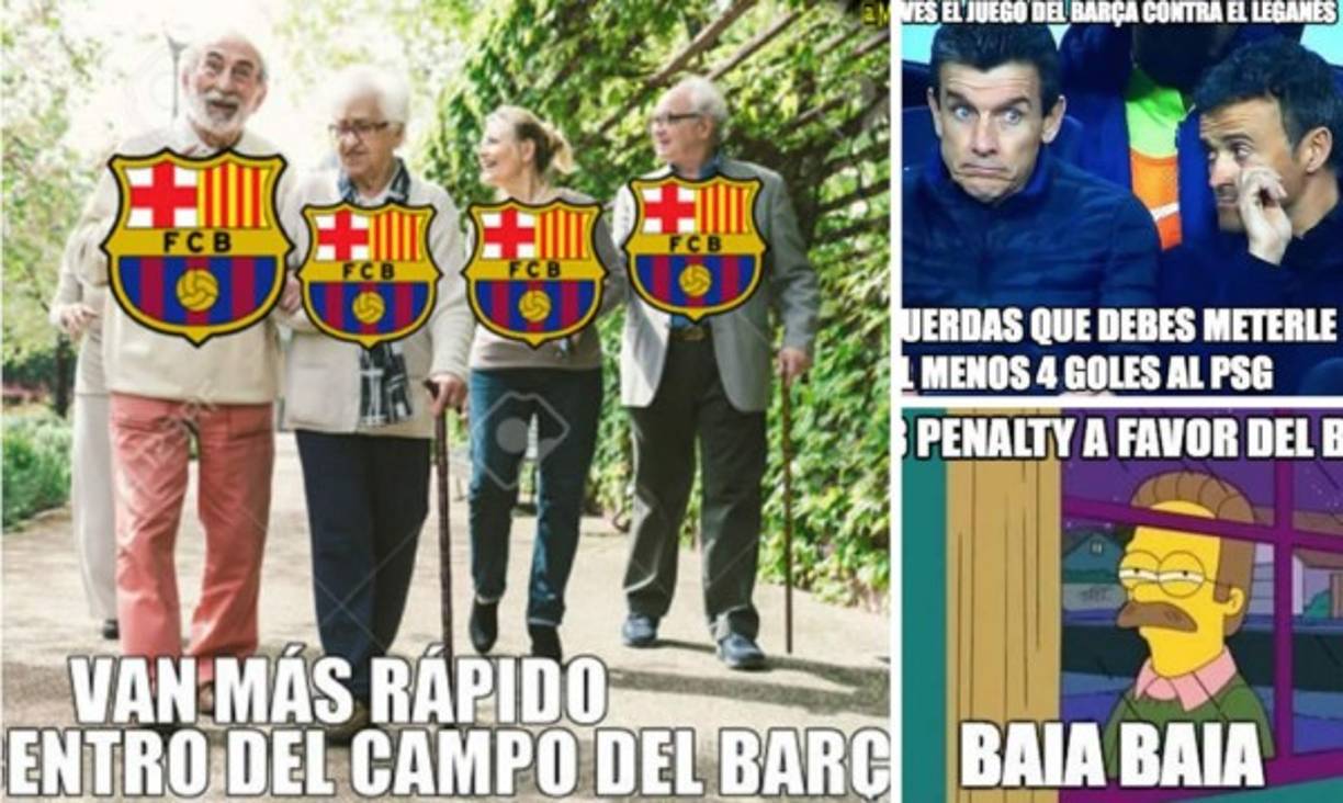 El Barcelona está siendo objeto de burlas en las redes luego de ganar de manera agónica al Leganés en la Liga española. Estos son los mejores memes.