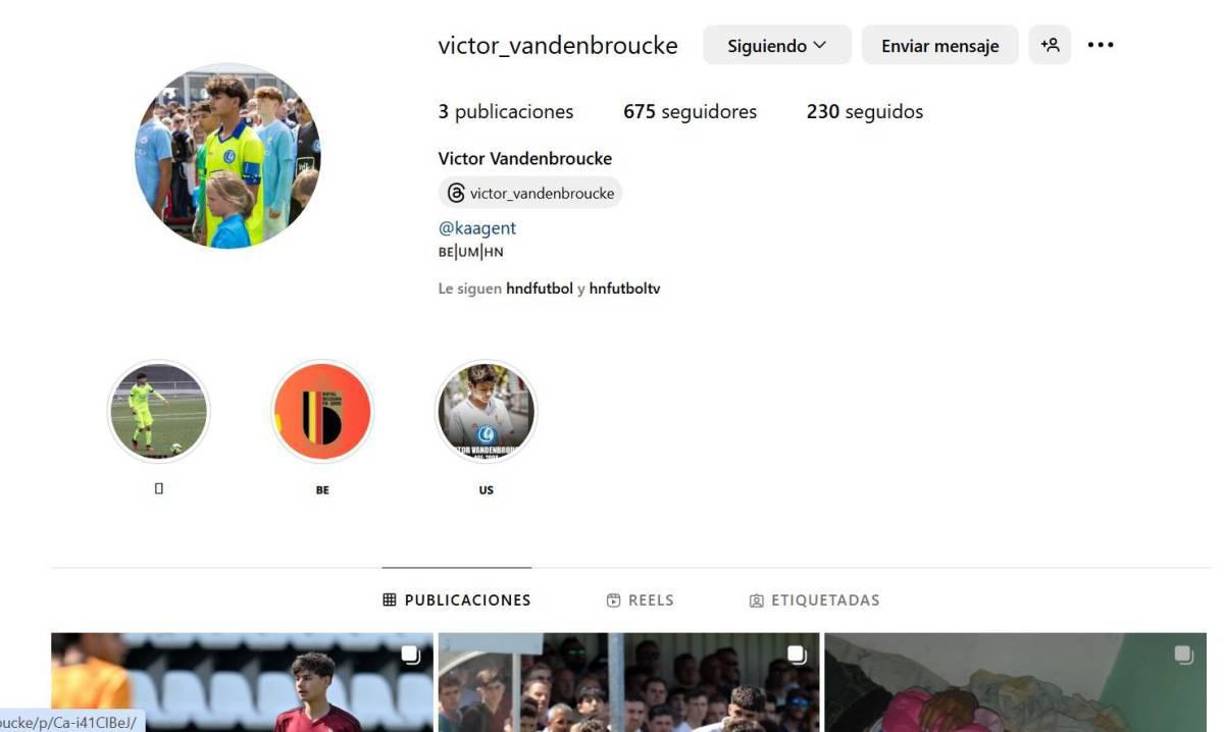 El joven tiene triple nacionalidad y lo destaca en sus redes sociales: estadounidense, hondureña y belga.