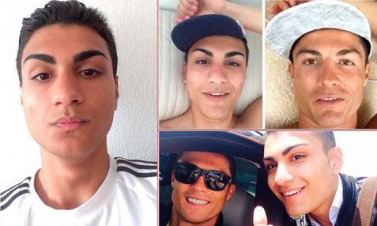 En sus redes sociales, sube fotografías con poses similares a las de CR7.