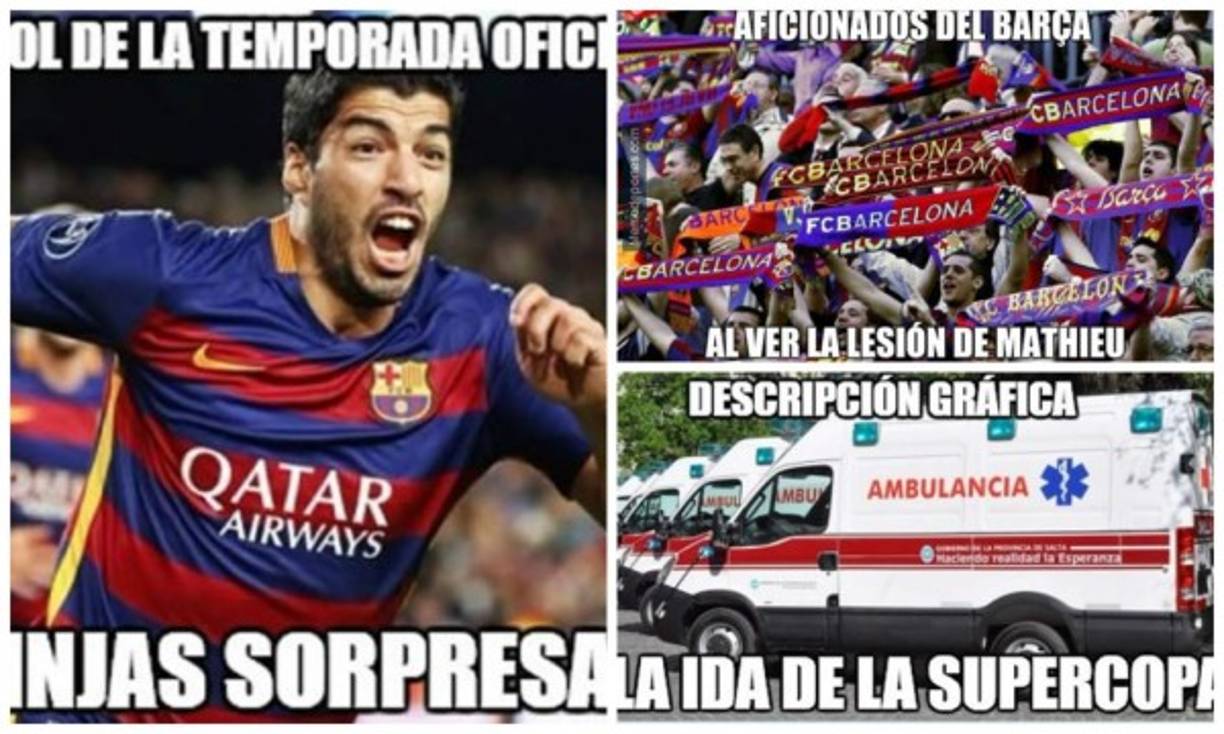 Las redes sociales reaccionaron con humor tras la victoria del Barcelona (0-2) contra el Sevilla en la ida de la Supercopa de España. Luis Suárez y Munir marcaron los goles. No te pierdas los memes.