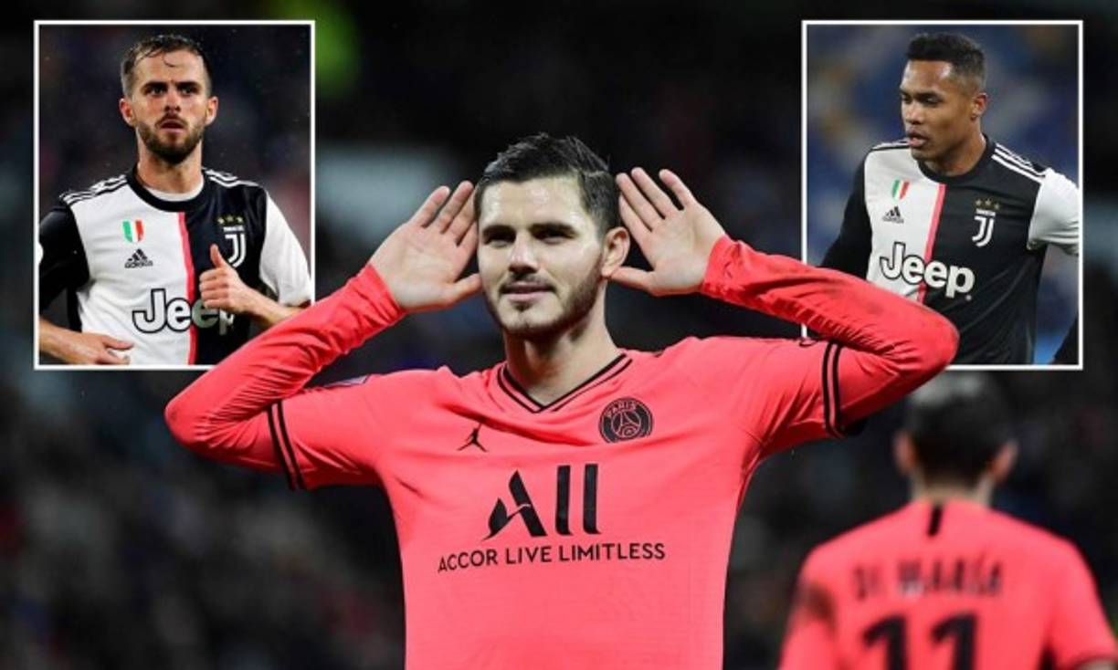La Juventus de Turín está pensando en el fichaje de Mauro Icardi, delantero en propiedad del Inter de Milán y cedido este año en el París Saint Germain, para sustituir al también argentino Gonzalo Higuaín, que podría dejar Italia este verano, según informa la prensa italiana. Para llevar a cabo esta operación, la Juve indemnizaría al PSG con el centrocampista bosnio Miralem Pjanic y el lateral brasileño Alex Sandro. Un trueque muy seductor para el cuadro parisino.