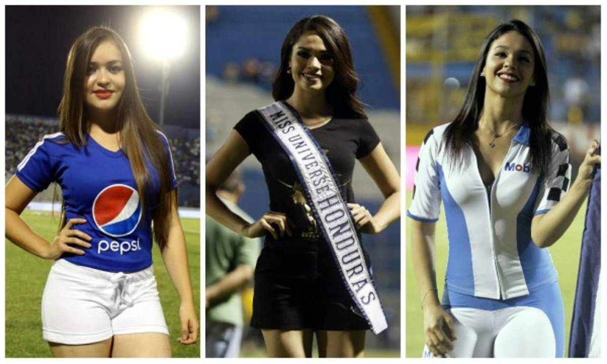 Los partidos Motagua-Olimpia y Real España-Real Sociedad en la ida de las semifinales del Torneo Clausura 2016 fueron engalanados por bellas mujeres que asistieron a los estadios.