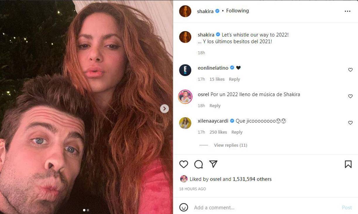 La cantante Shakira y el deportista Gerard Piqué.