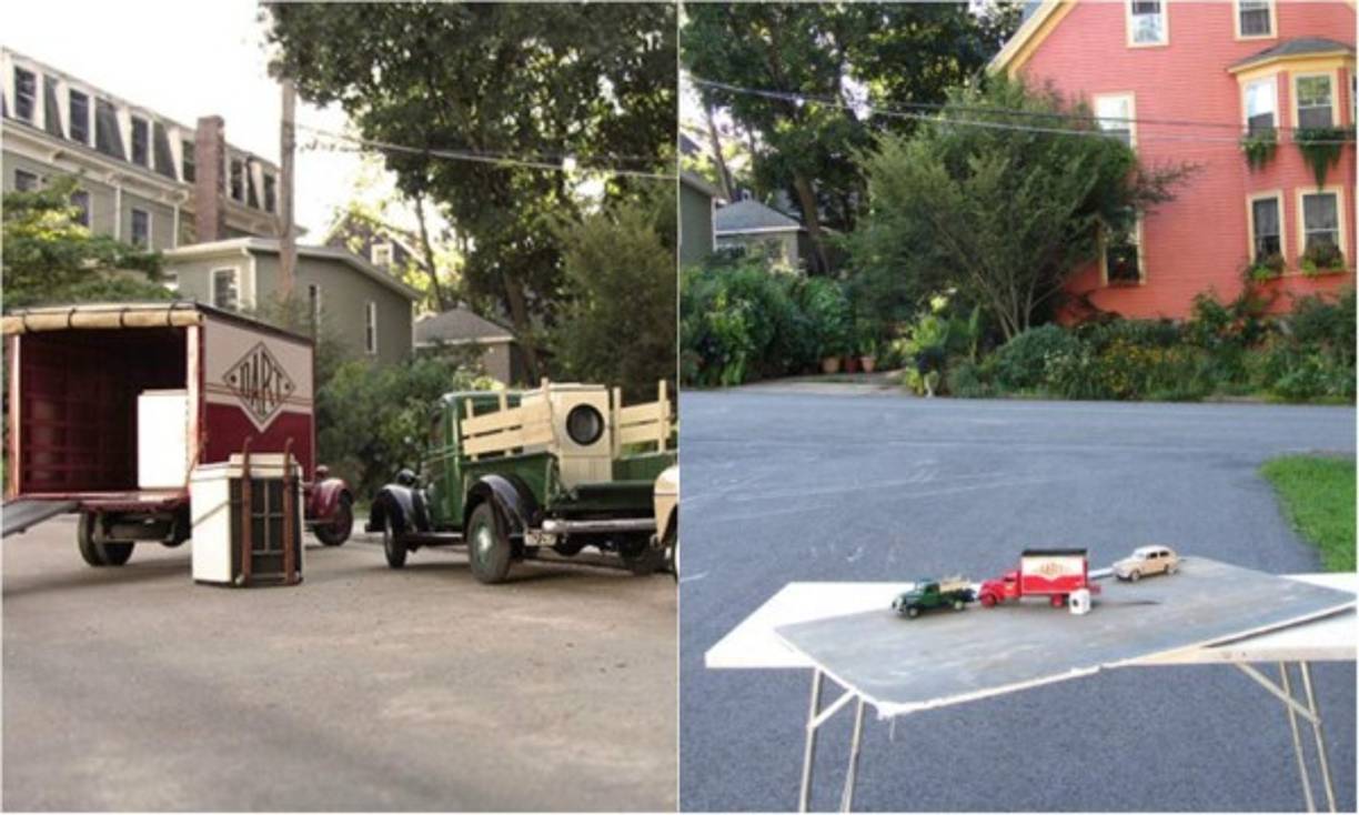 Los pequeños autos de juguete pueden cobrar vida en una foto vintage publicada en redes sociales.
