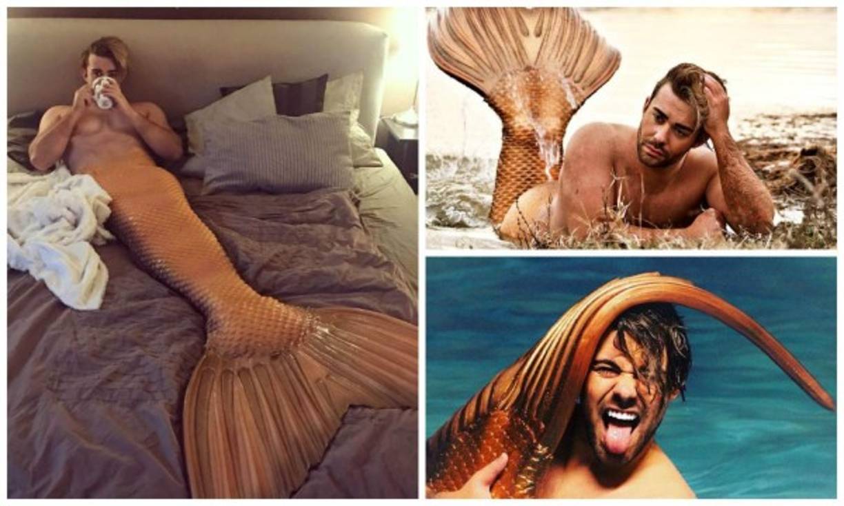 Christian Riel, de 24 años, estaba tan inspirado por la película favorita de su infancia, 'La sirenita' que decidió hacer su propia y elegante cola de sirena.