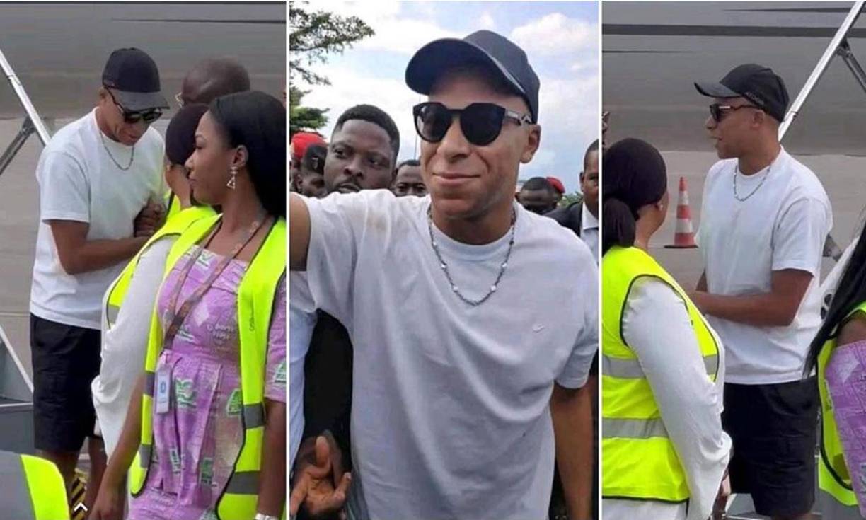 Kylian Mbappé fue recibido como rey en Camerún y se puso a firmar autógrafos a su arribó al aeropuerto de Yaundé.