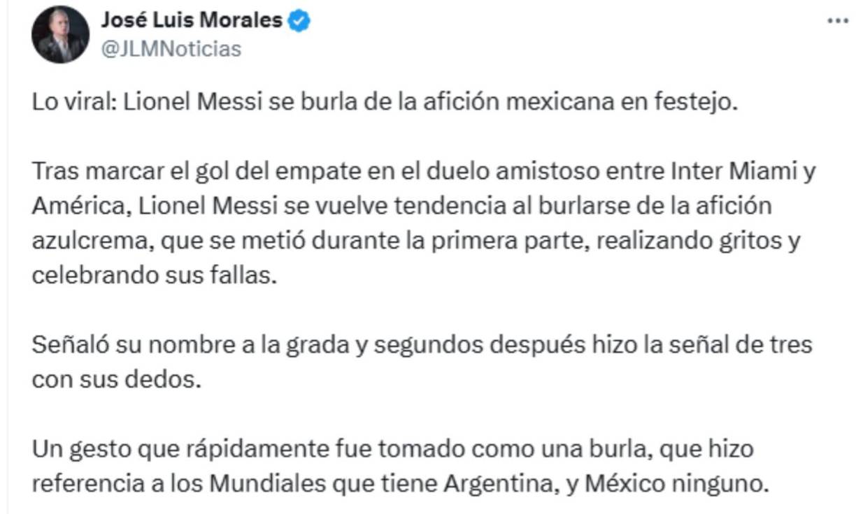 El festejo de Messi ha desatado diversos comentarios en la prensa mexicana y del resto del mundo. 