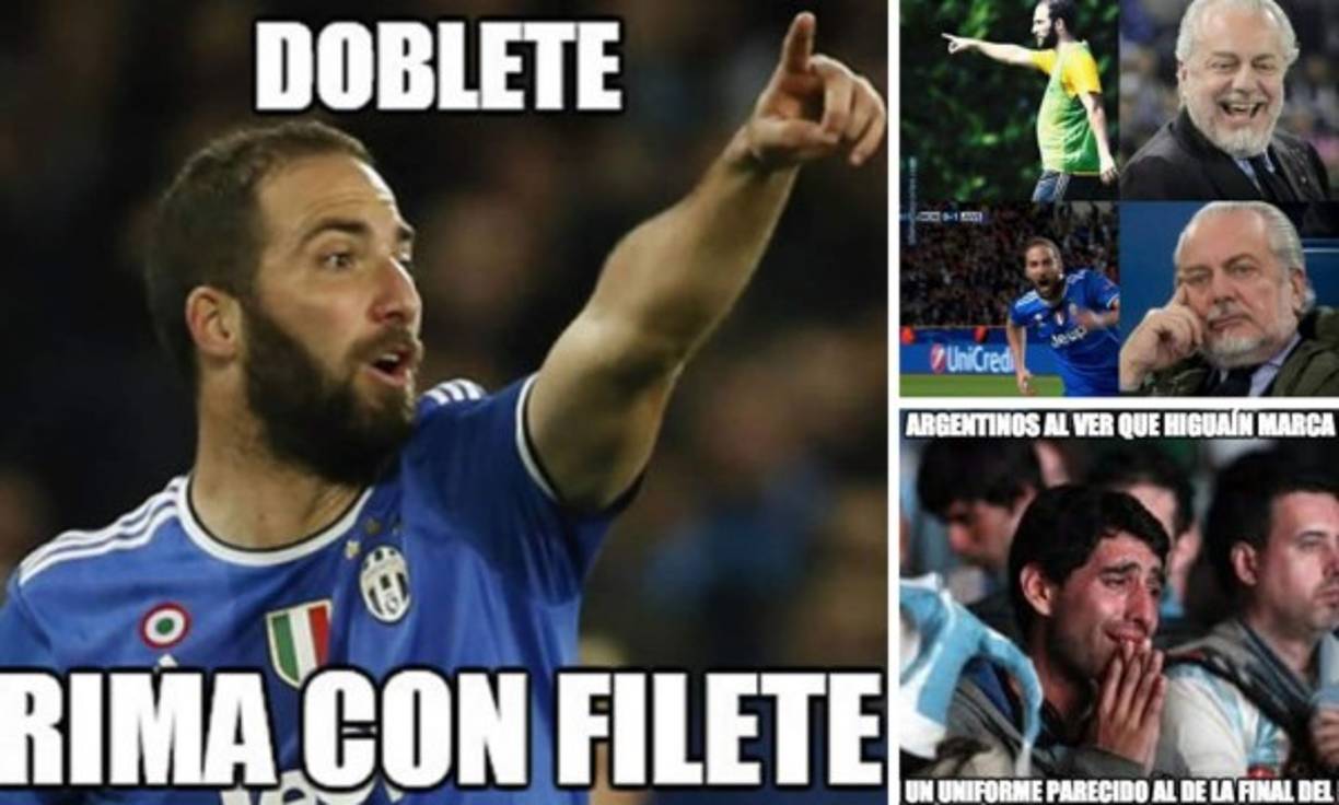 Gonzalo Higuaín es el gran protagonista de los memes de la victoria que logró la Juventus ante el Mónaco en la ida de semifinales de la Champions League. Y es que el delantero argentino marcó los dos goles del equipo italiano. Mira los mejores.