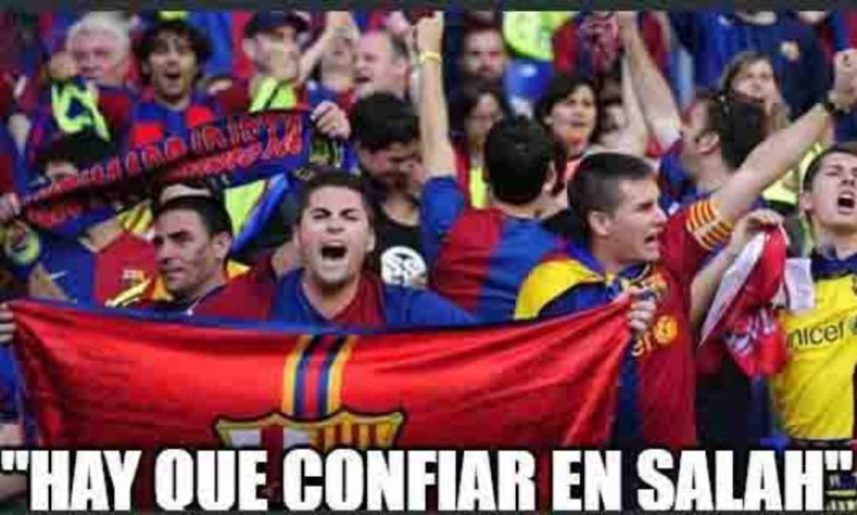 Aficionados del Barcelona son recordados ya que ahora le tendrán que ir al Liverpool para que Real Madrid pierda la final.