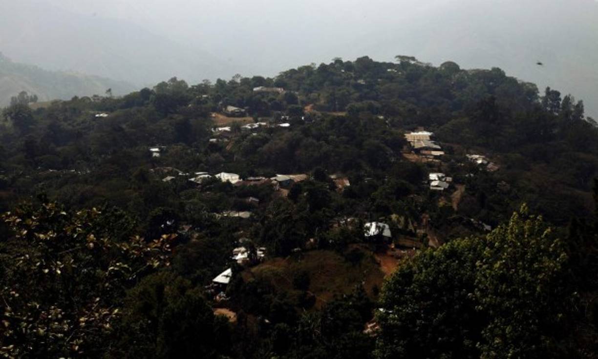 La aldea de Buenos Aires en la montaña de El Merendón en San Pedro Sula.