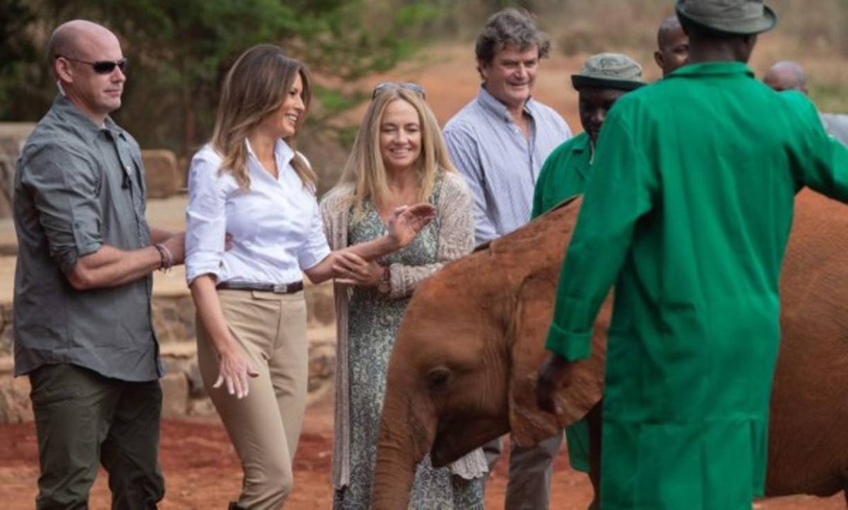 Los agentes del Servicio Secreto se mantuvieron muy cerca de ella, resguardándola en todo momento.