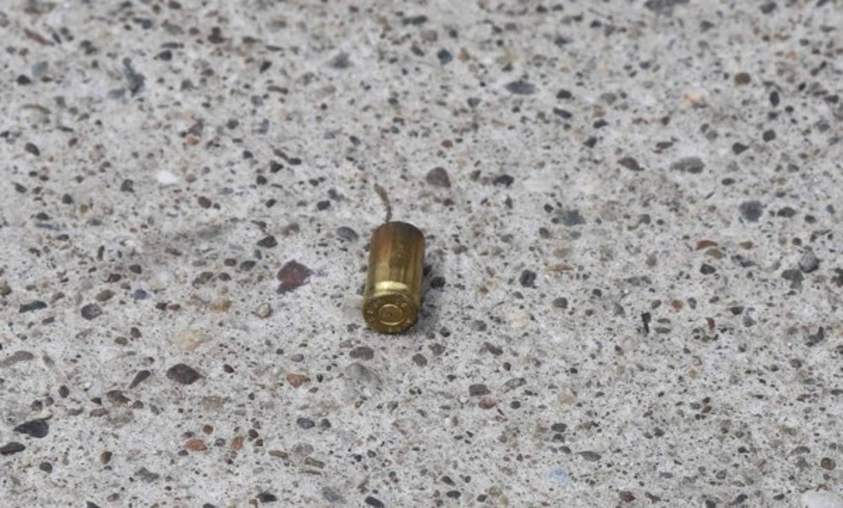 Uno de los casquillos encontrados en el lugar del ataque al abogado.