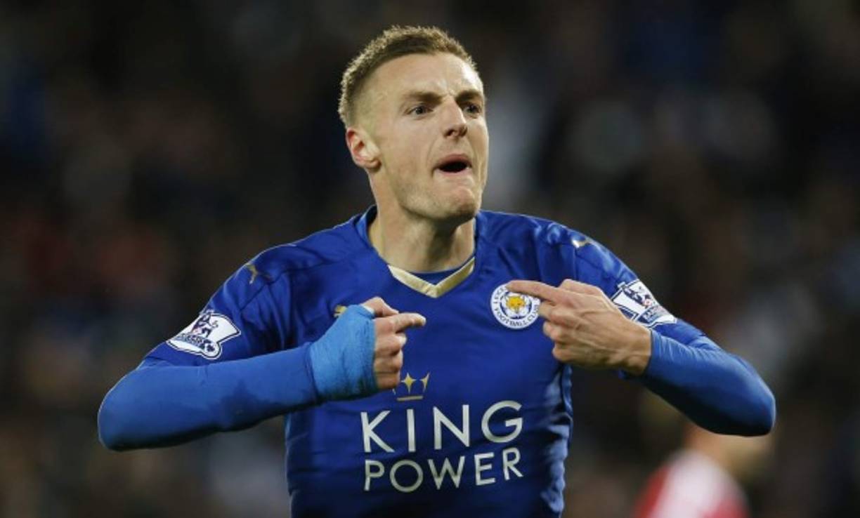 El goleador inglés Jamie Vardy (Leicester City)