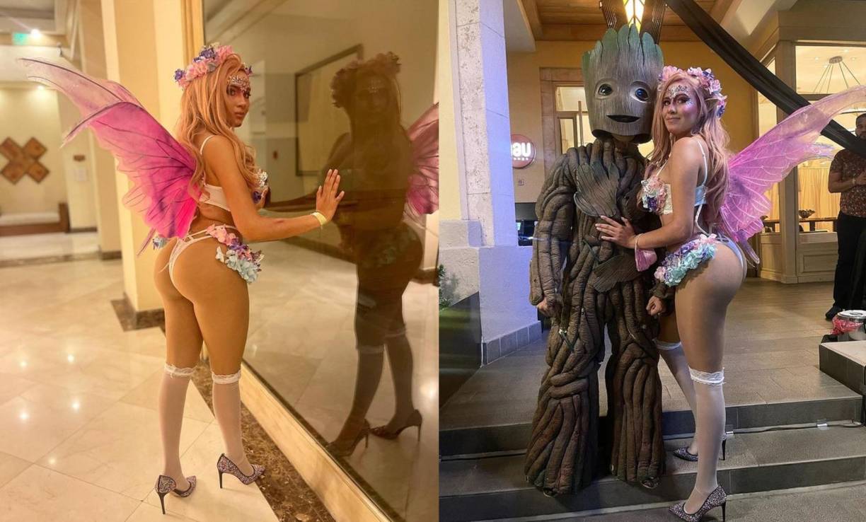 Alejandra Rubio no podía faltar la lista de las más bellas de Halloween. La presentadora de TV lució como una hermosa y sensual hada.