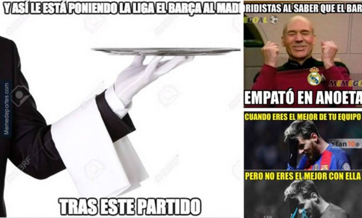 Las redes sociales han reaccionado con humor tras el empate del Barcelona (1-1) contra la Real Sociedad en Anoeta por la Liga española. Estos son los mejores memes.