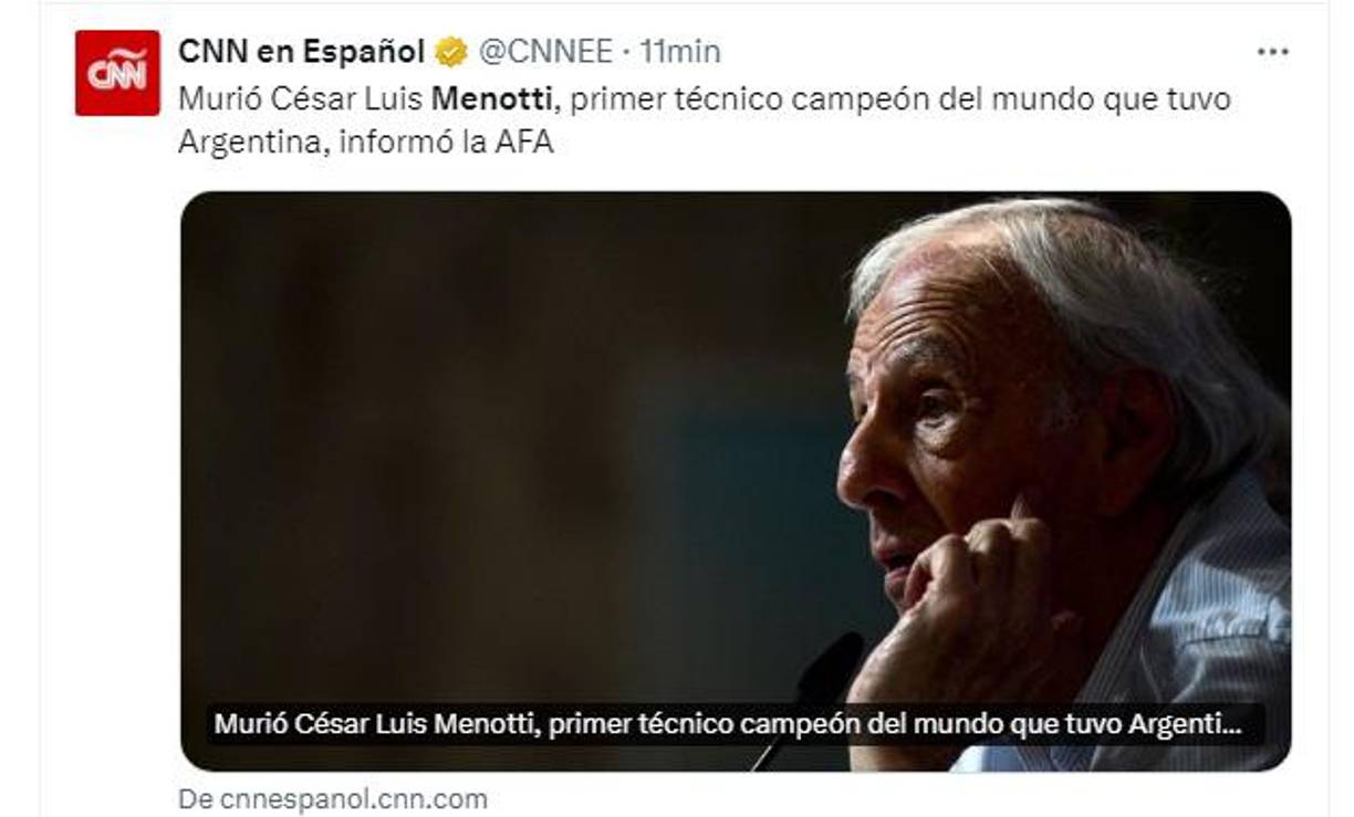 Argentina y el mundo del fútbol lloran la muerte de Menotti