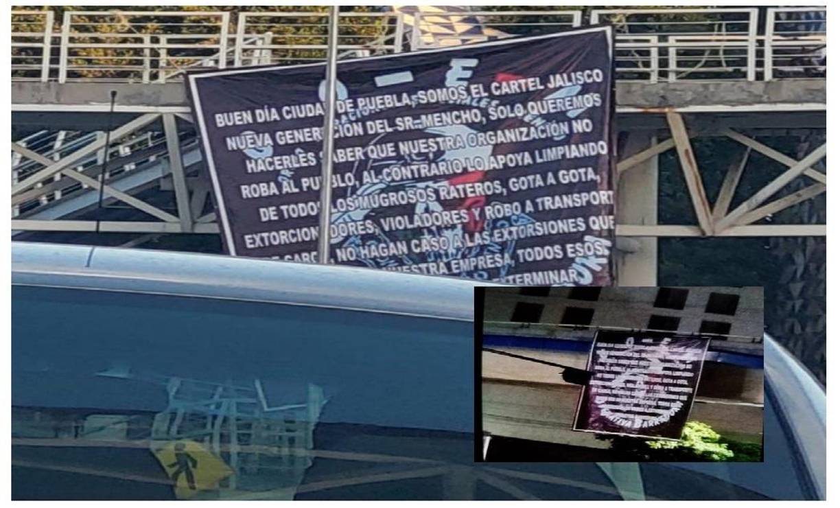 El mensaje decía: "Buen día, ciudad de Puebla, somos el Cártel Jalisco Nueva Generación del Sr Mencho. Solo queremos hacerles saber que nuestra organización no roba al pueblo, al contrario, lo apoya limpiando de todos los mugrosos rateros, gota a gota, extorsionadores, violadores y robo a transporte de carga" (sic).