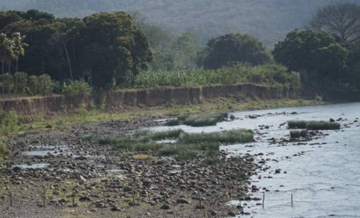El bajo nivel de agua en las cuencas de los ríos se debe a la deforestación de las montañas.
