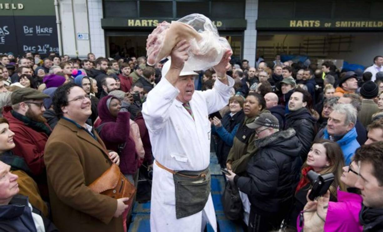 En un mercado de Londres.
