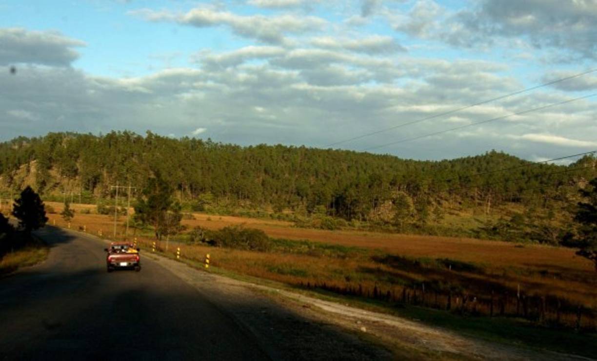 Carrertera hacia Juticalpa, en Olancho, al oriente de Honduras.