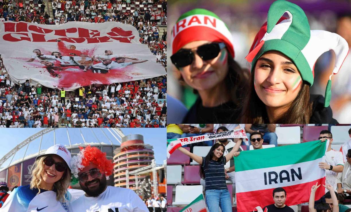 Mira las imágenes del ambiente que se dio en la paliza de 6-2 de Inglaterra ante Irán por el Grupo B del Mundial de Qatar 2022.