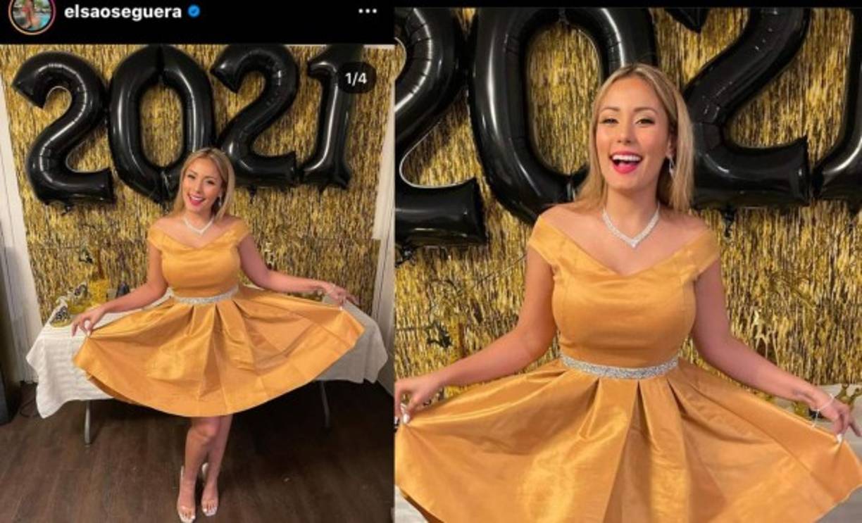 La periodista Elsa Oseguera, quien también reside en Estados Unidos, envió un emotivo mensaje a todos sus seguidores. “Feliz 2021, que Dios nos bendiga, que nos haga mejores personas, que nos de salud, vida y felicidad”, dijo la catracha. Elsa lució muy bella con este atuendo amarillo. <br/><br/><br/>