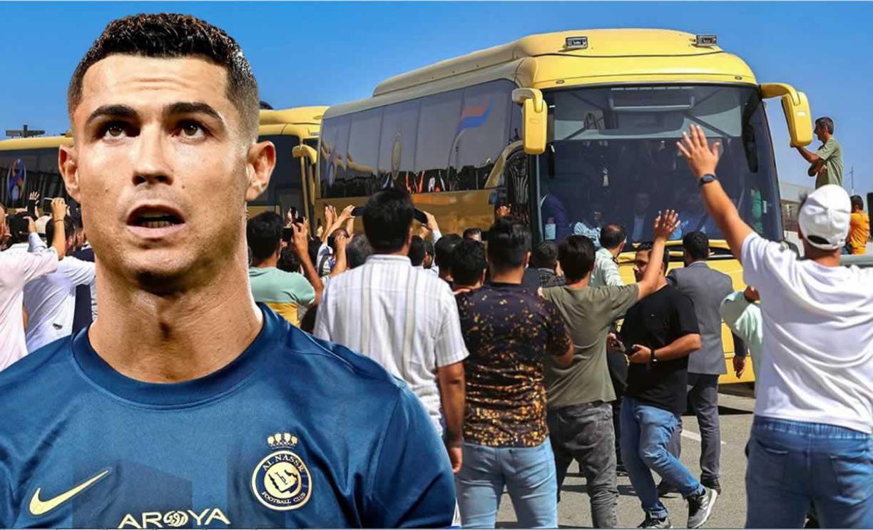 Ese día, una multitud iraní recibió a Cristiano Ronaldo y su equipo Al Nassr en la previa del partido contra el Persépolis.