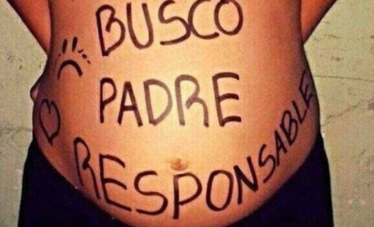 Por ejemplo, aunque no sea considerado como un trabajo, a una mujer embarazada se le ocurrió poner un anuncio con este singular mensaje: “Busco padre responsable”.