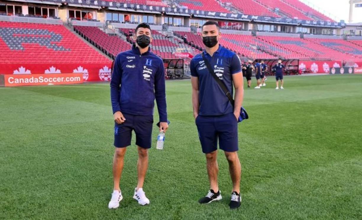Marcelo Pereira y Marlon Licona, compañeros en el Motagua y en la Selección de Honduras.