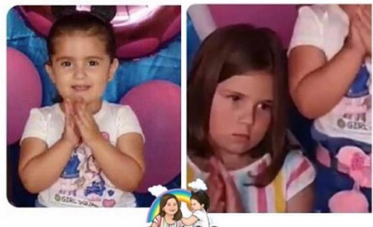 Los gestos de María Antonia (derecha) luego del jalón de pelo, sigue siendo usado en los memes.