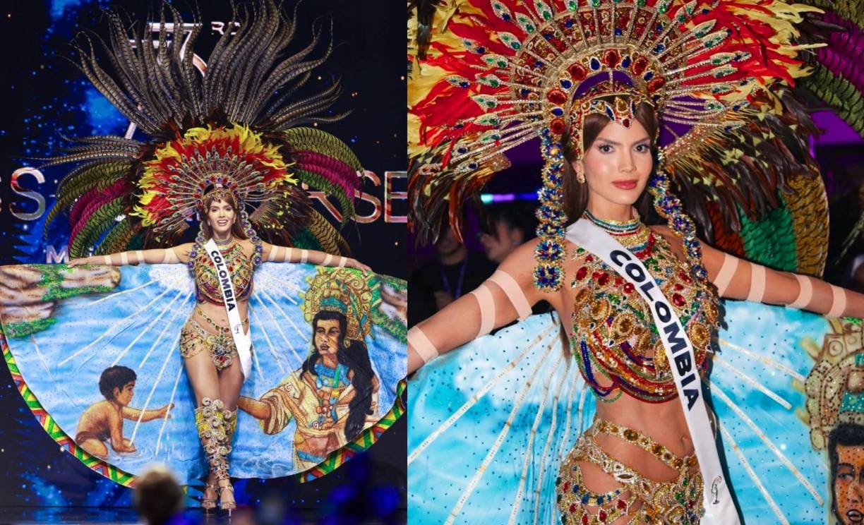 6. Miss Colombia, Daniela Toloza – Festivo, colorido y muy colombiano, este traje está inspirado en la cultura indígena y al mismo tiempo muestra el vínculo entre Colombia y México.