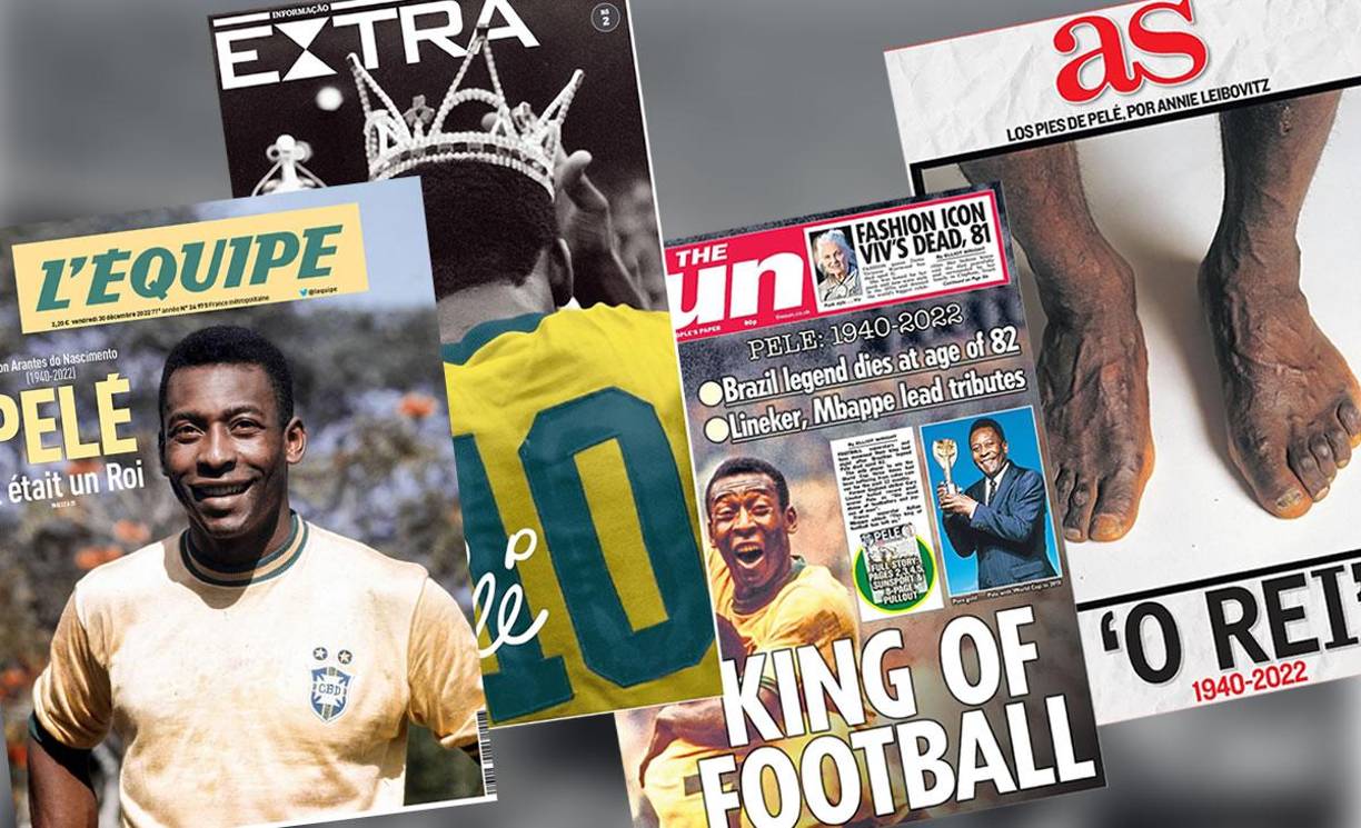 El fallecimiento de Pelé acapara las portadas en el mundo, en las que destacan lo grande que fue el brasileño y la huella que deja en el fútbol. “Leyenda”, “Inmortal” o “Larga vida al Rey”, son algunos de los titulares.