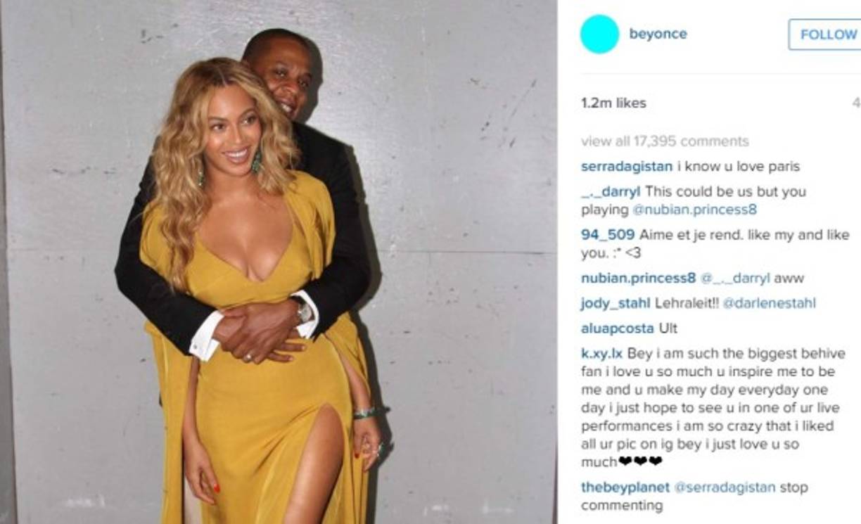 La cantante Beyoncé, con más de 47 millones de seguidores, es una de las más populares de esta red social.