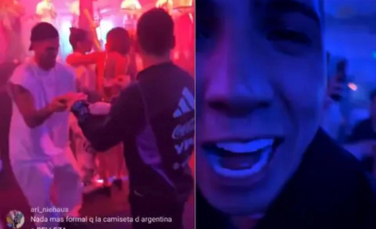 Lionel Messi sorprendió a sus propios compañeros. El astro argentino se atrevió a bailar en la fiesta.