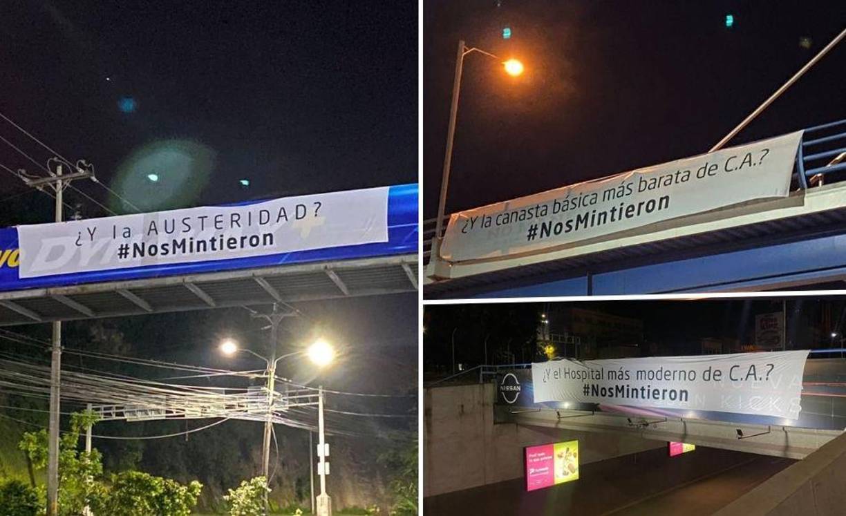 “#NosMintieron”: así amanecieron las principales calles de Tegucigalpa