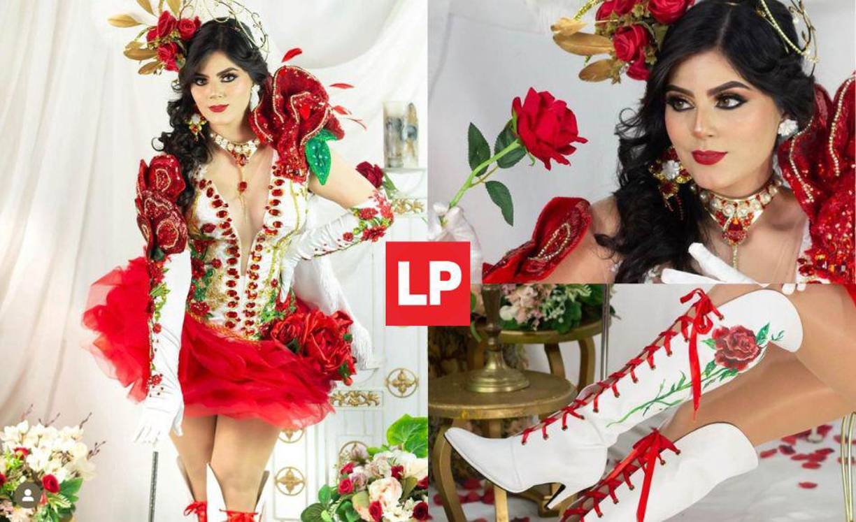 La creación es de la diseñadora Carlota de Lovo, quien decidió homenajear a las mujeres hondureñas con este hermoso traje de palillonas lleno de rosas. 
