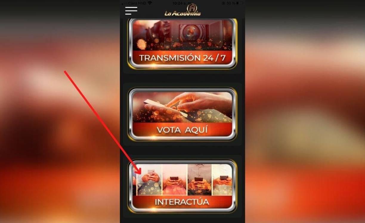 Ingrese a la opción “interactúa”.