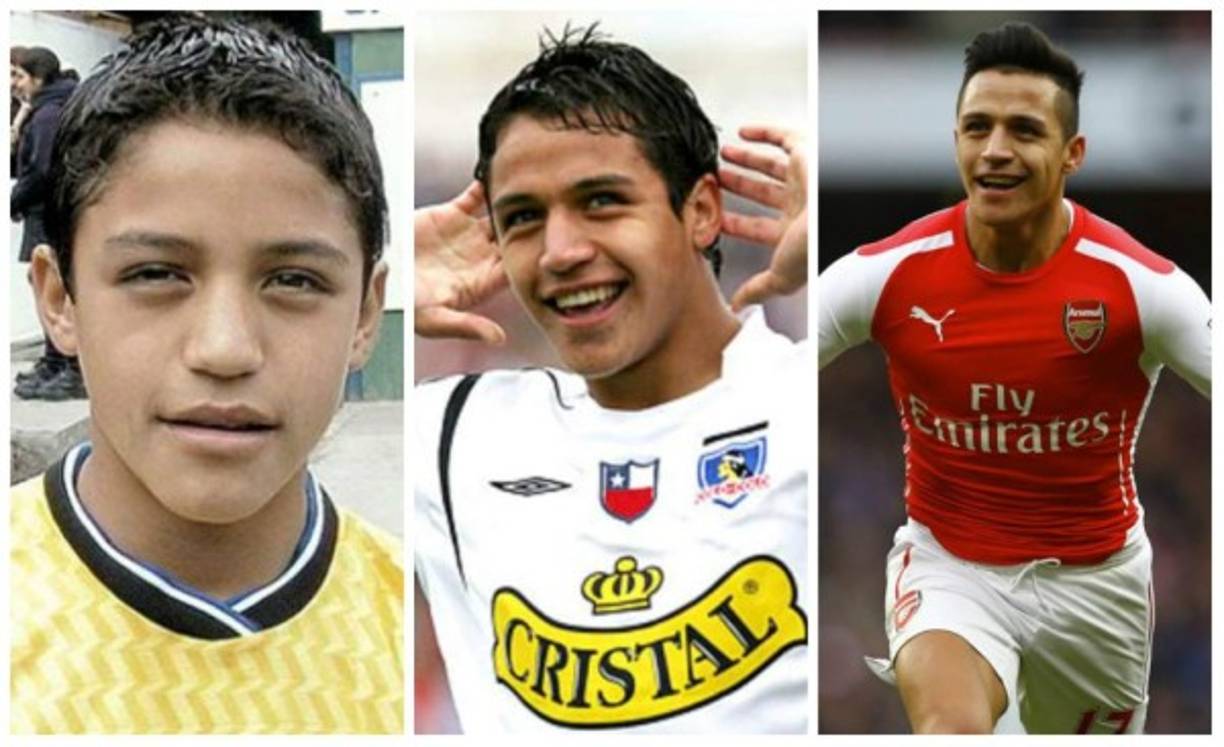 El chileno Alexis Sánchez no ha cambiado mucho pero lo poco que lo ha hecho ha sido para mejor. Su figura ha cambiado por completo pero su cara, como se puede apreciar en las imágenes, es auténtica, exactamente la misma.