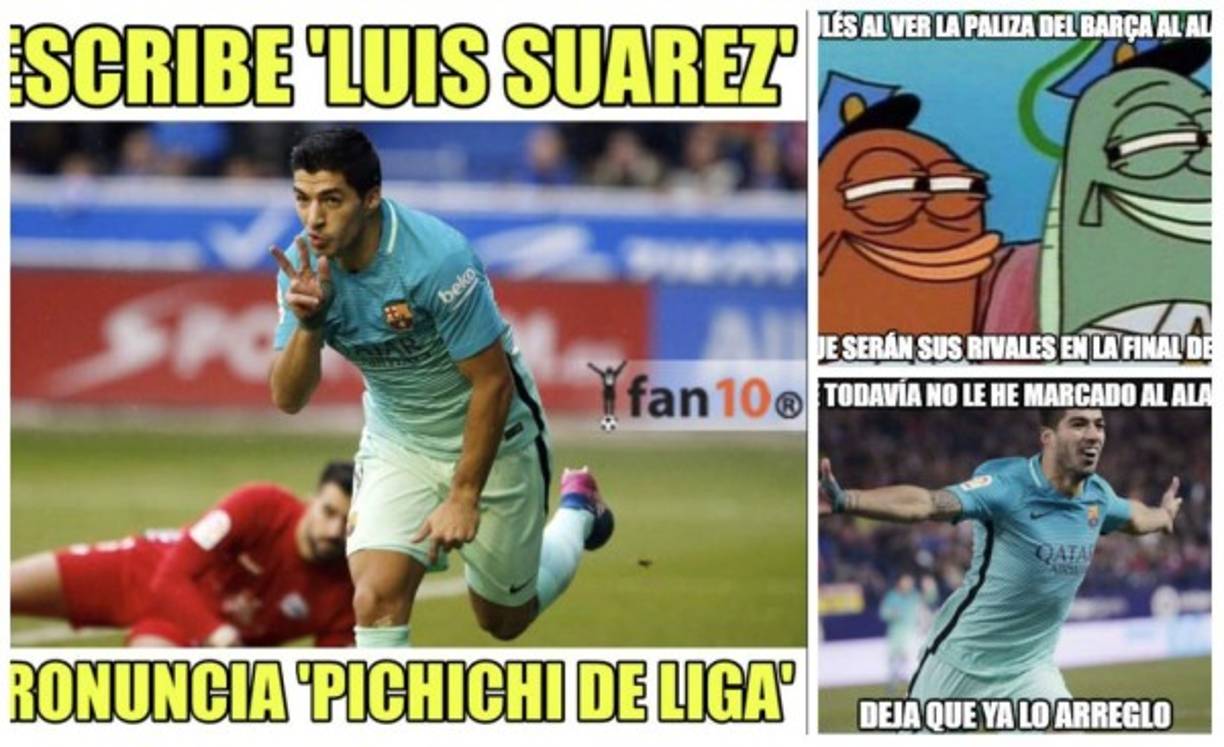 Estos son los mejores memes del triunfo por goleada del Barcelona sobre el Alavés en la Liga española.
