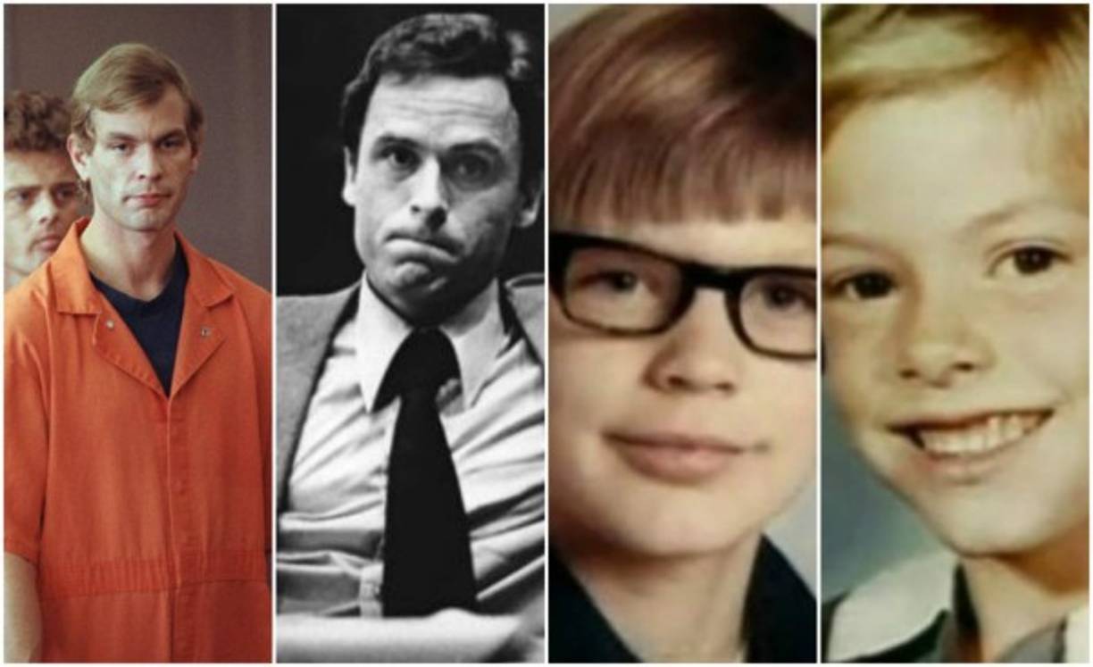 Los rostros infantiles de ocho asesinos en serie que atormentaron a la humanidad.