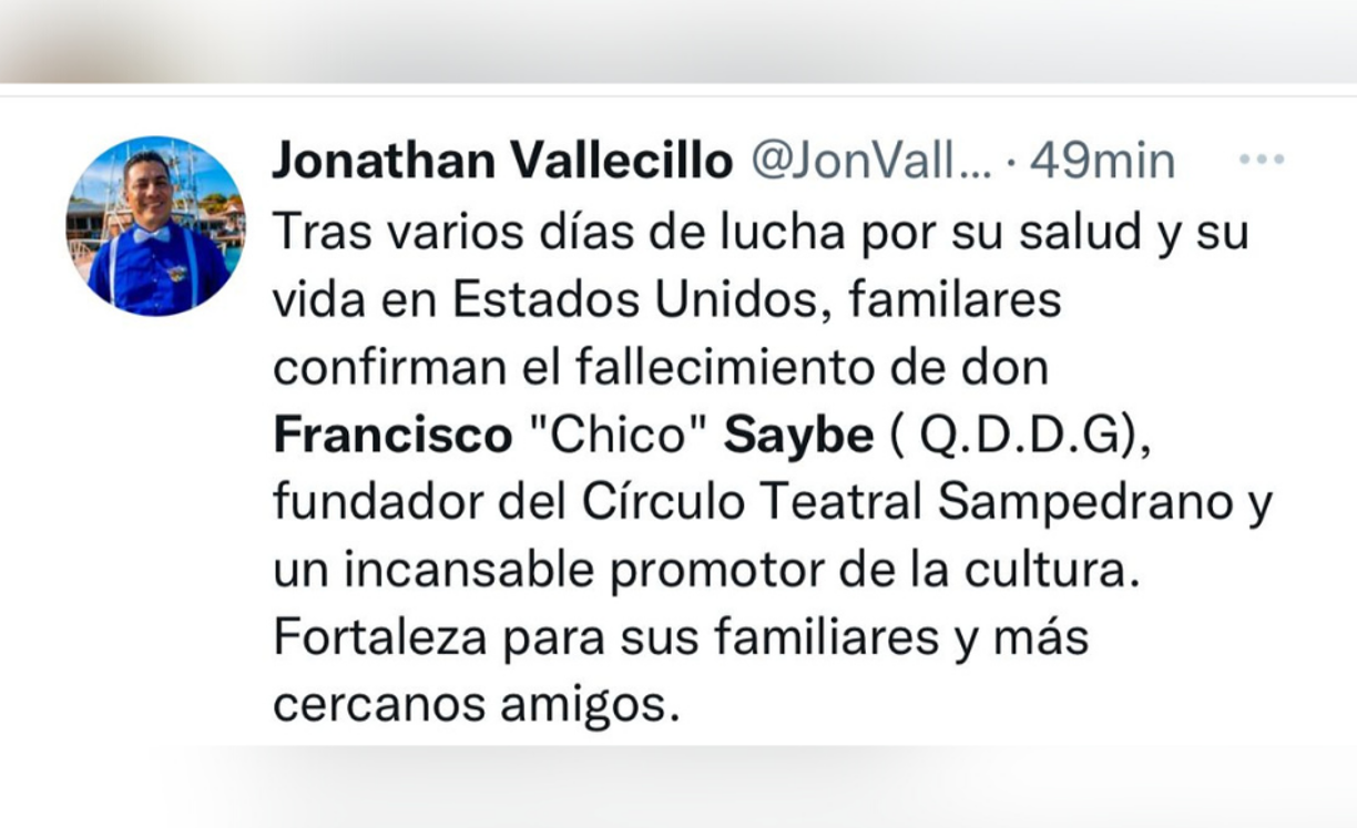 Se desempeñó como cónsul honorario de la república de Uruguay por 22 años, fue fundador y presidente del Círculo Teatral Sampedrano y la Fundación Cultural de San Pedro Sula.