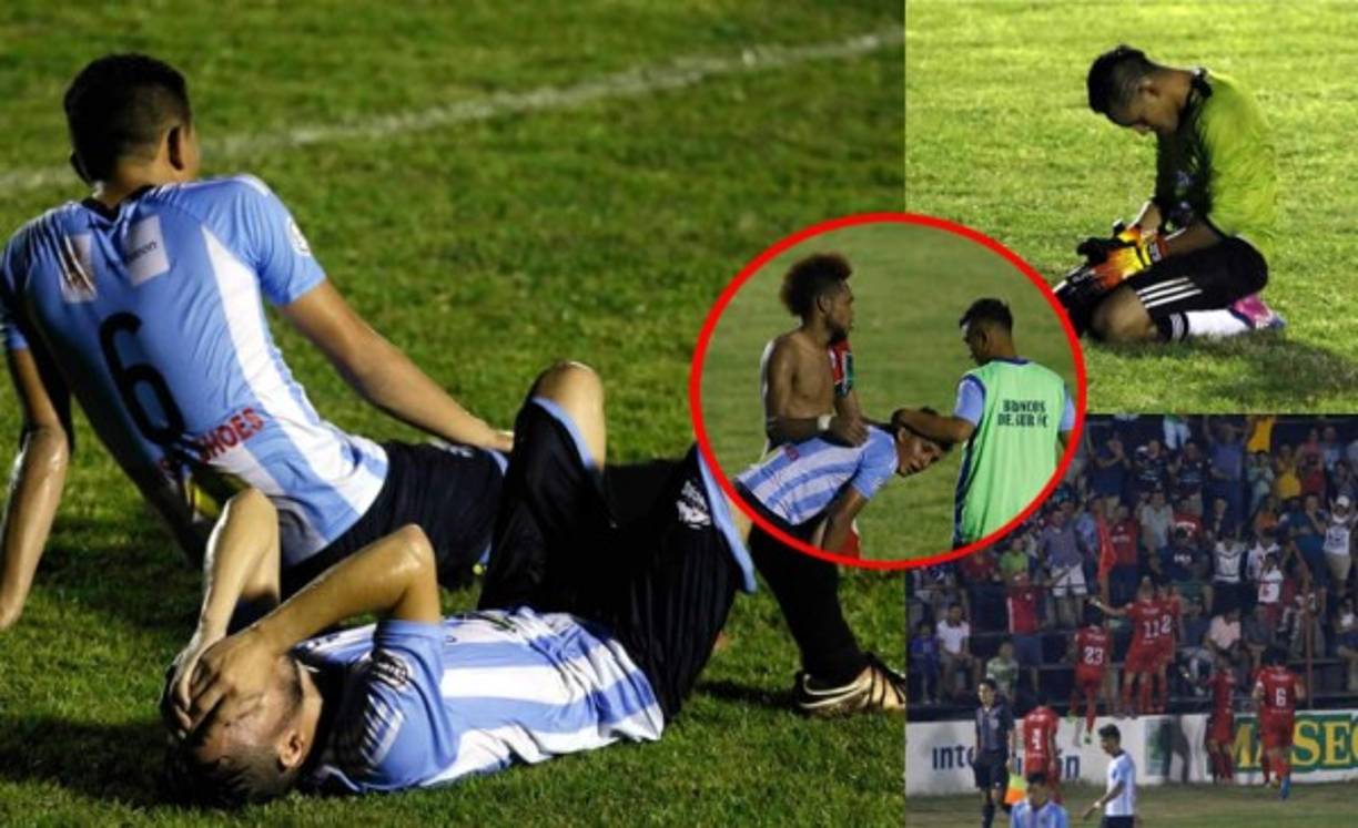 Las imágenes del descenso de Broncos del Sur a la Liga Mayor, mientras que el Atlético Choloma celebró su permanencia en la Segunda División. Fotos Neptalí Romero