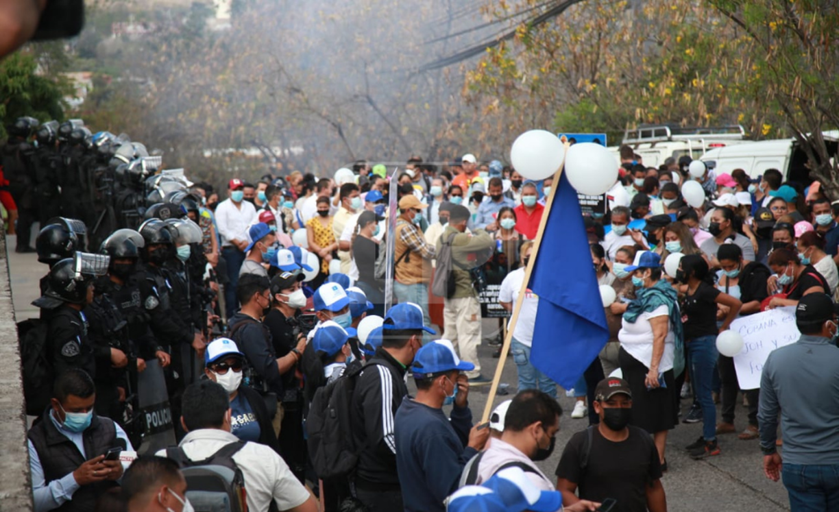 Ellos aseguran que confían en la inocencia de Juan Orlando Hernández. 