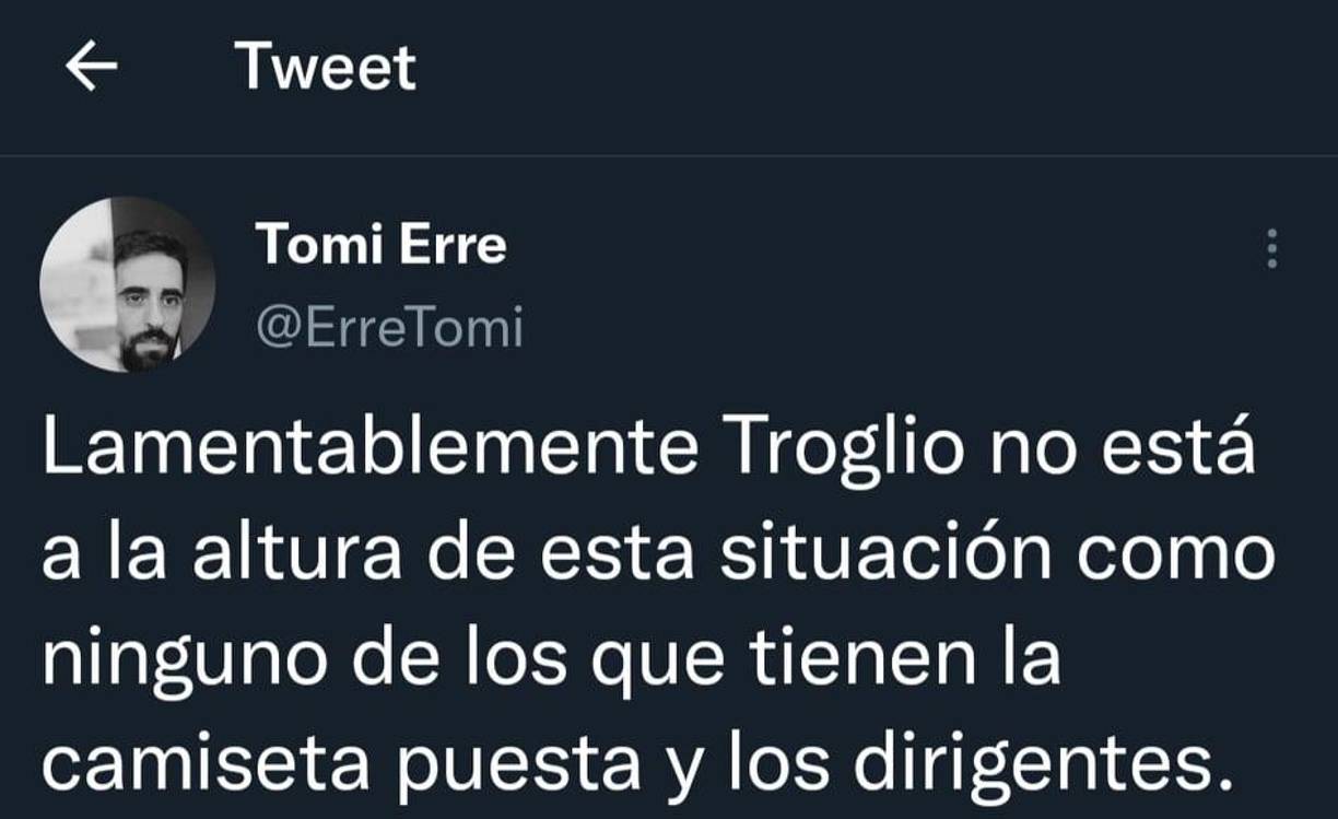 “Troglio no está a la altura de esta situación”, señalan muchos aficionados de San Lorenzo.