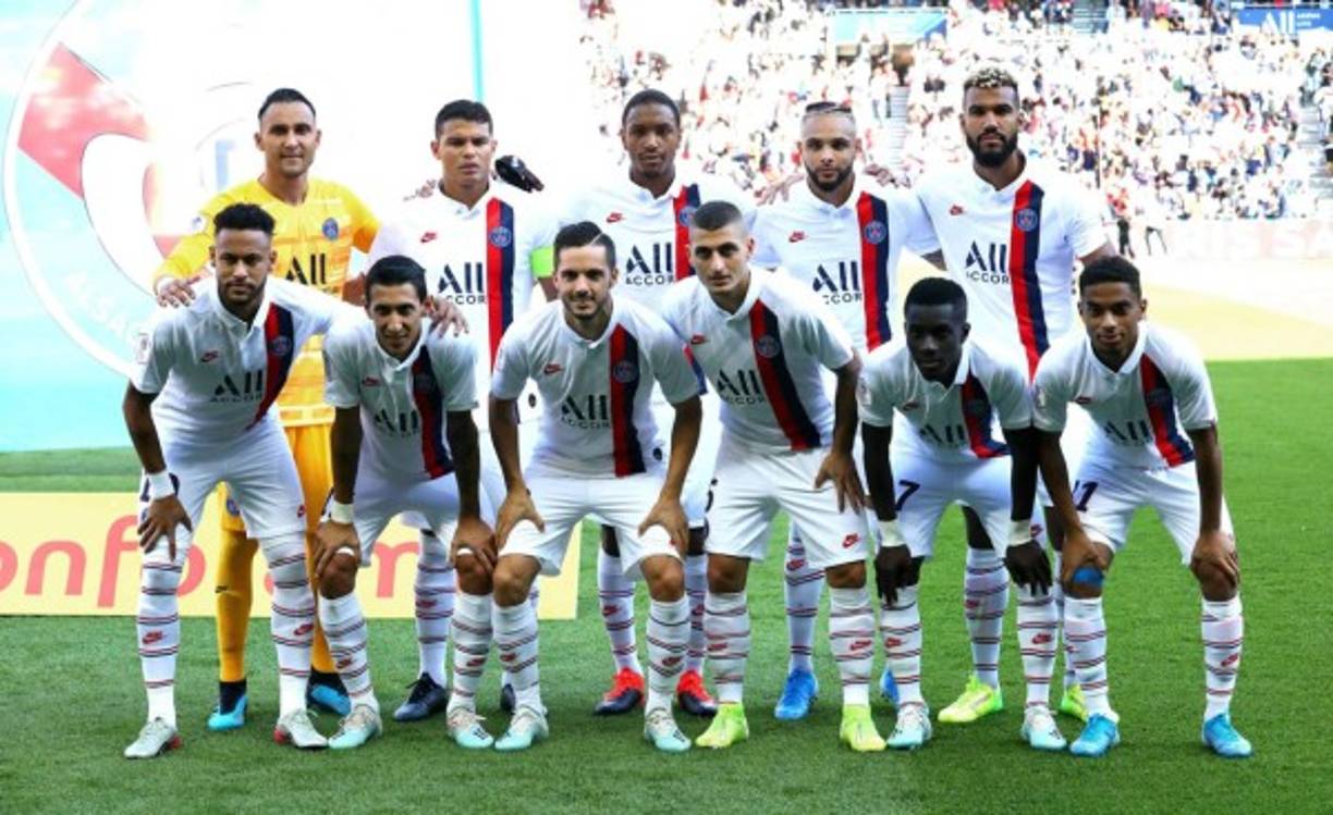 El once titular del París Saint Germain con Keylor Navas y Neymar incluidos.