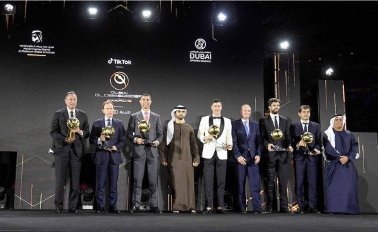 Todos los galardonados en los Globe Soccer Awards.