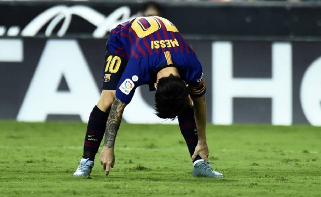 Leo Messi intentó guiar al Barcelona al triunfo, pero no pudo y así terminó el partido.