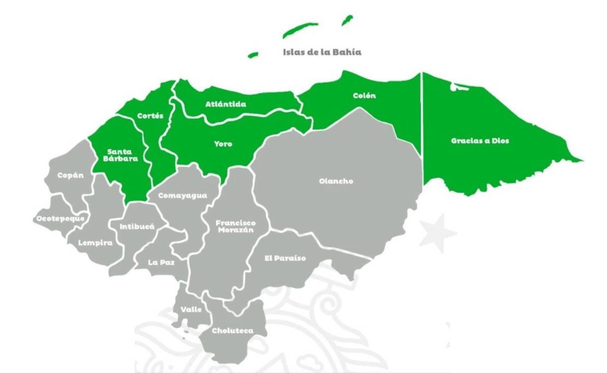 Otros seis departamentos también fueron puestos por Copeco bajo el mismo nivel de alertamiento. 